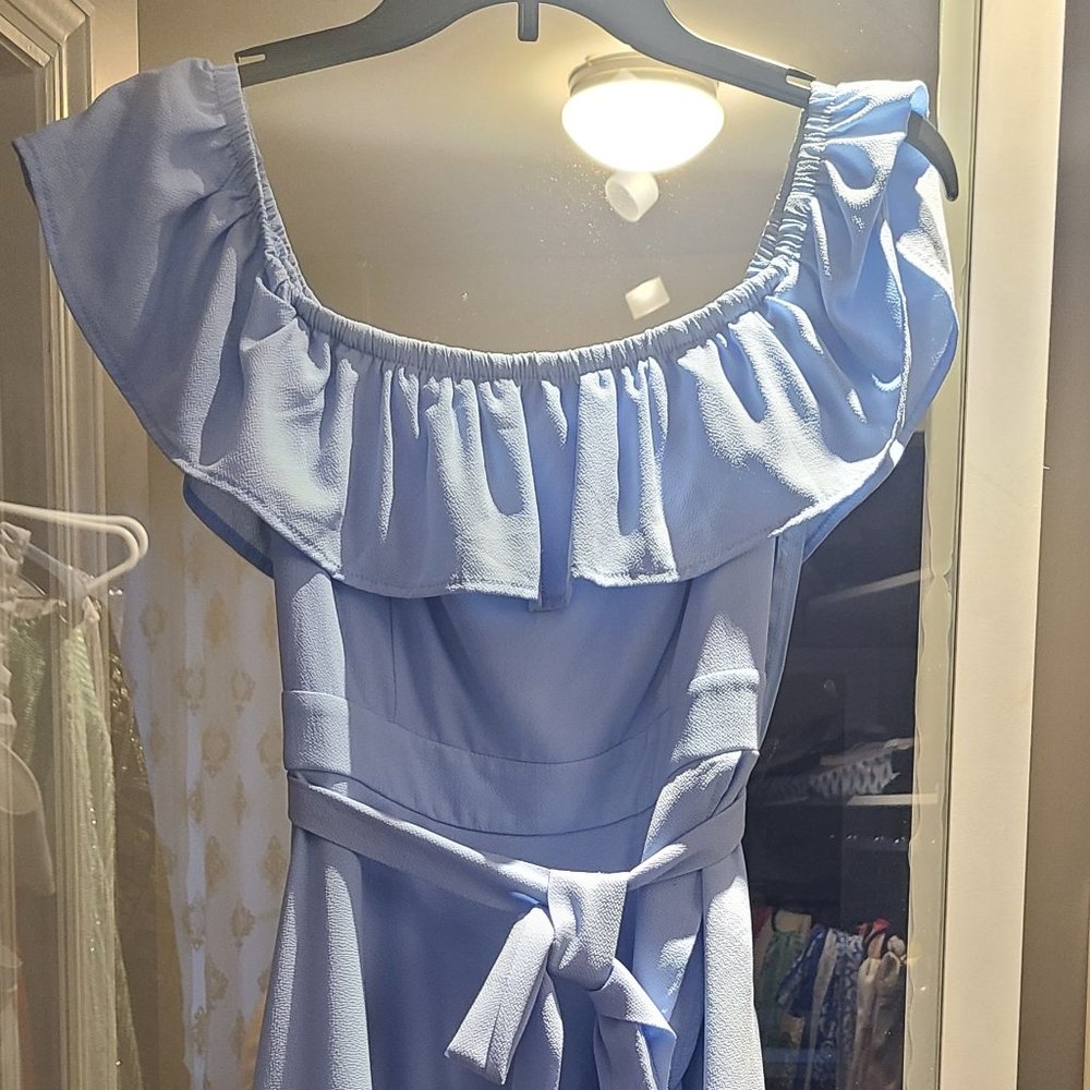 AKIRA Blue Off Shoulder dress